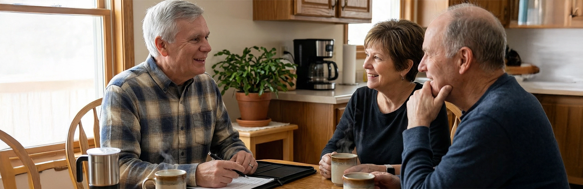 Couple at Kitchen Table with Mark Peterson